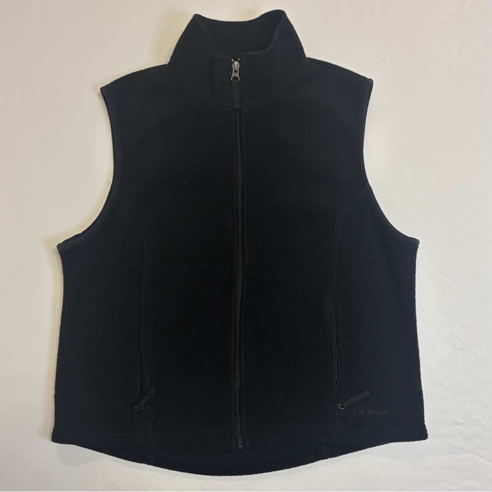 L.L. Bean Women's Black Fleece Vest Size L